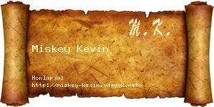 Miskey Kevin névjegykártya